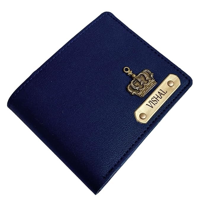 Giftorious Customised Name Wallet - Navy Blue | Personalized Gift for Men | Gift for Father, Brother, Husband, Boyfriend | for Birthday, Rakshabandhan, Valentine's Day, Christmas