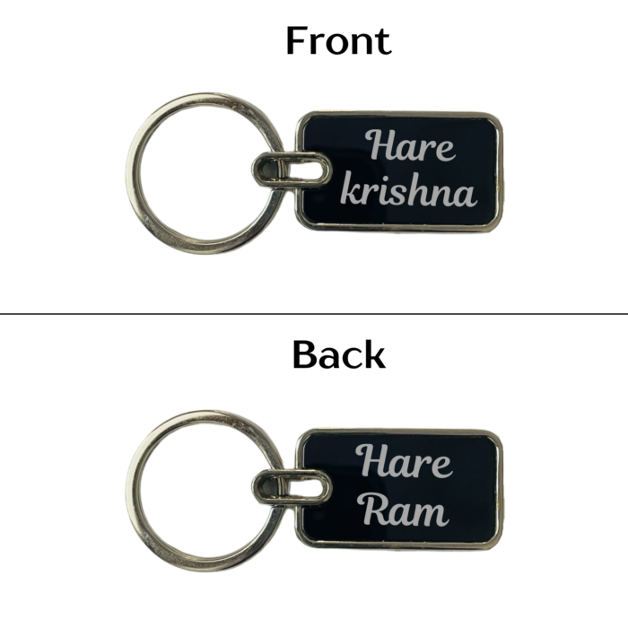 Customised Metal Keychain Engraved with Name/Message in Black Finish (Both Side) - Image 4