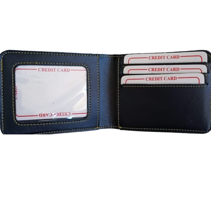 Customized Men's Wallet with Picture Slot (Navy blue) - Image 2