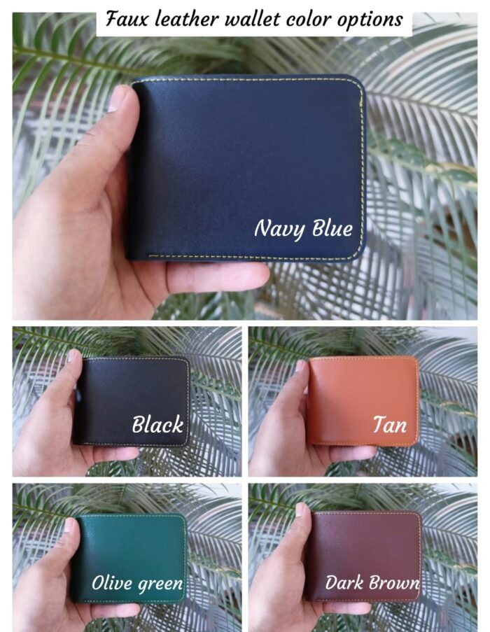 Customized Men's Wallet with Picture Slot (Black) - Image 4