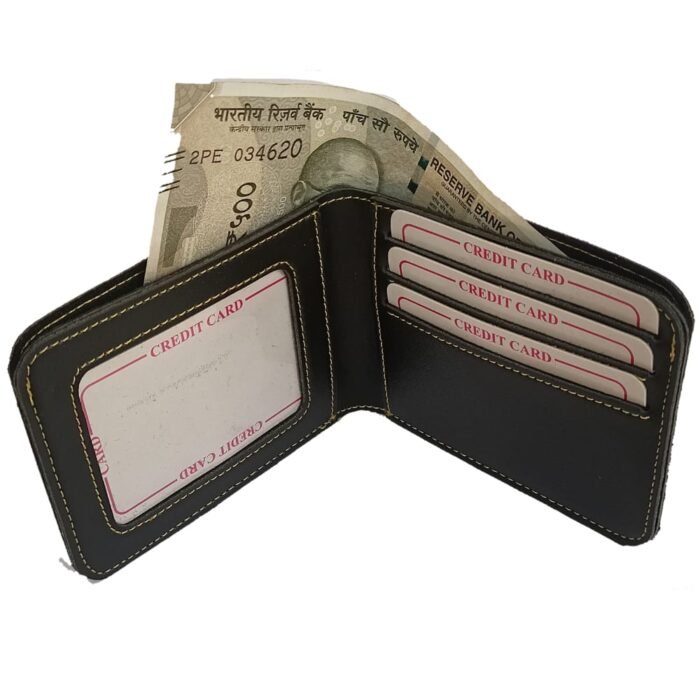 Customized Men's Wallet with Picture Slot (Black) - Image 2