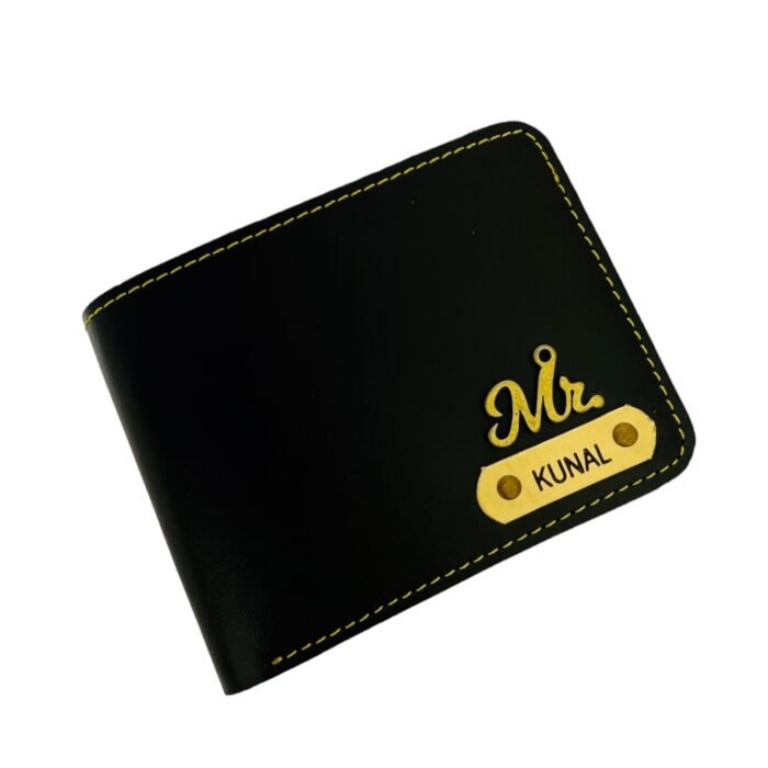 Customized Men's Wallet with Picture Slot (Black)
