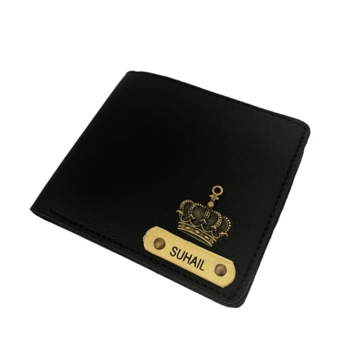 Customized Men's Wallet with coin pouch (Black) - Image 6