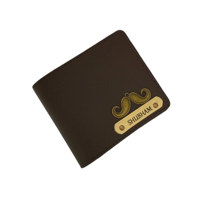 Customized Men's Wallet with coin pouch (Brown)
