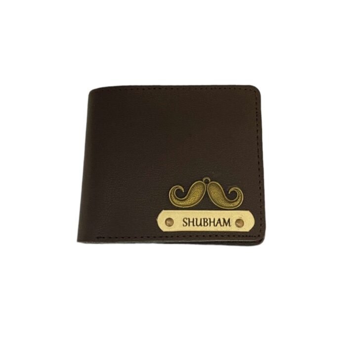 Customized Men's Wallet with coin pouch (Brown) - Image 6