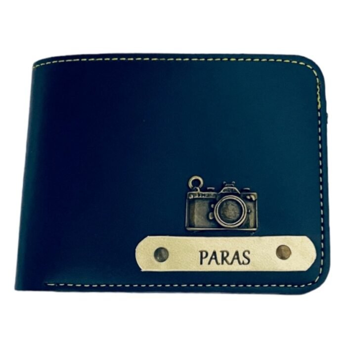 Customized Men's Wallet with Picture Slot (Navy blue) - Image 6