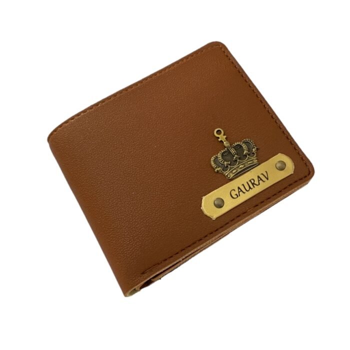 Customized Men's Wallet with coin pouch (Tan)