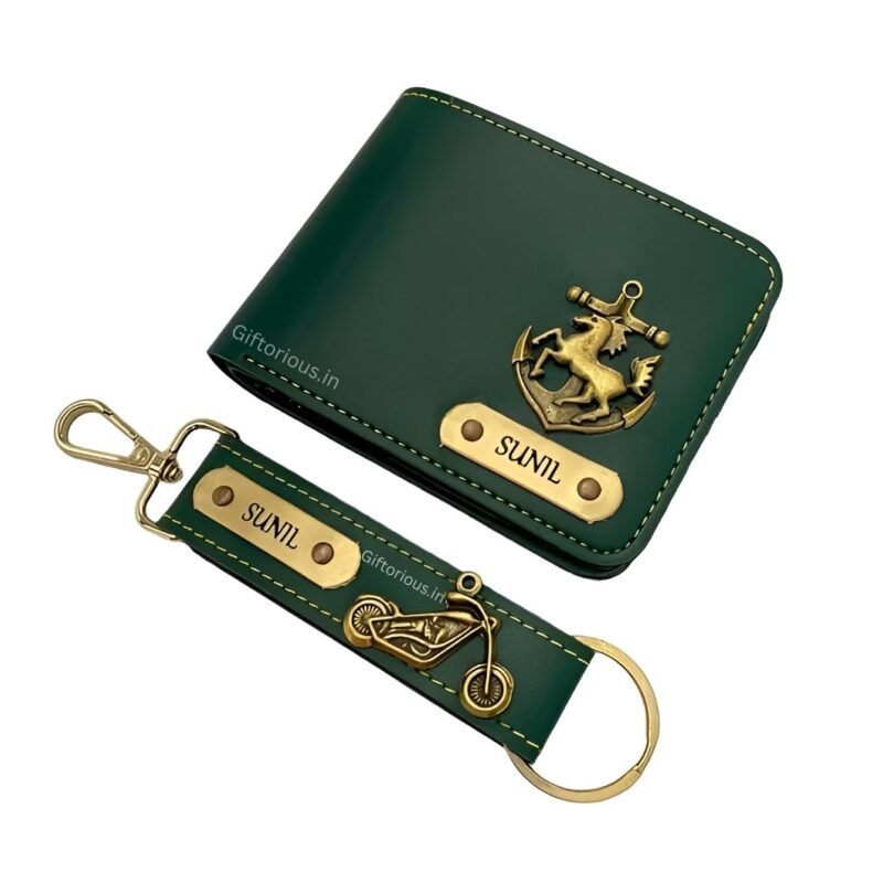 custom wallet with name and charm